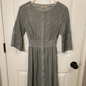 Polagram Green Lace Dress